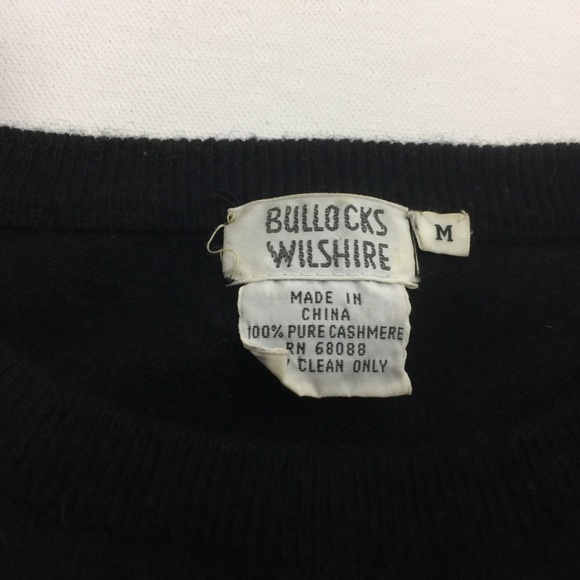 Bullocks Wilshire Cashmere Pullover L/S Sweater M - Picture 2 of 3